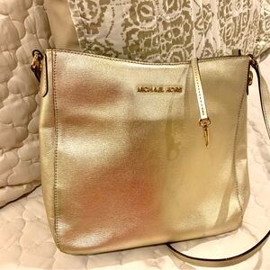 Michael Kors Gold Crossbody Bag
